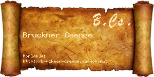 Bruckner Csenge névjegykártya